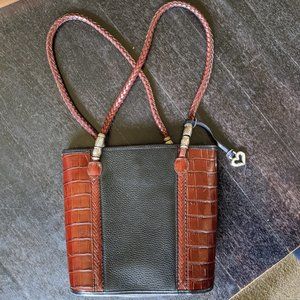 Brighton Red & Black Croco Bucket Handbag